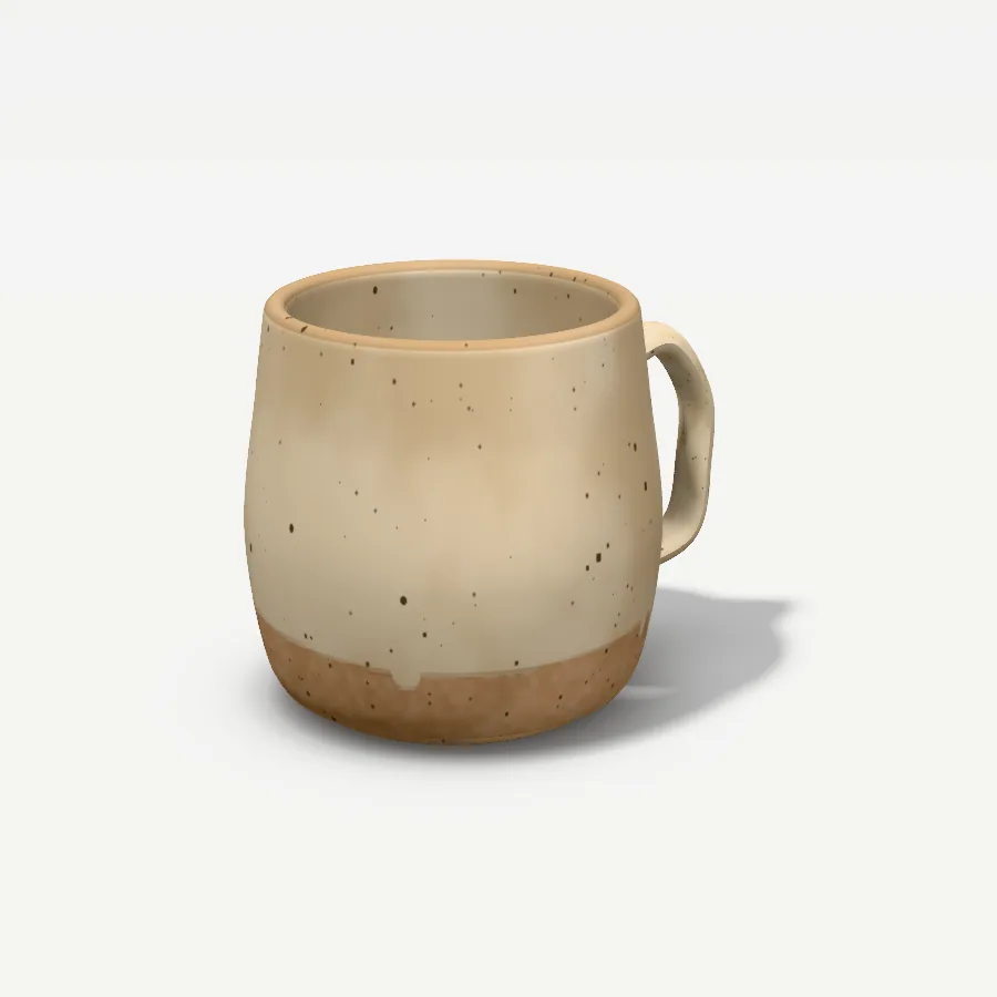 Bauchige Tasse 450 ml, Glasur Sandmatt