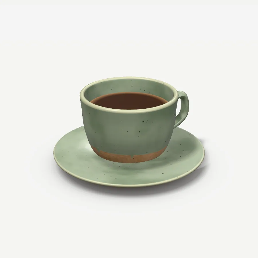 Cappuccinotasse 180 ml, 24er-Paket, Glasur Salbeigrün