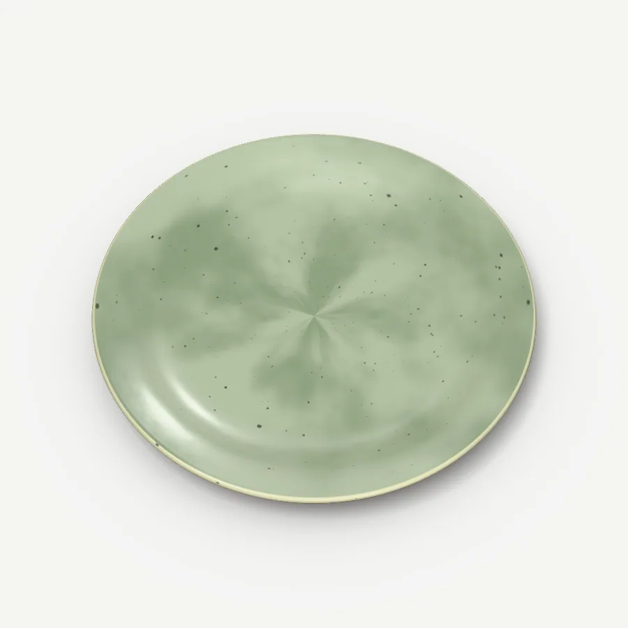 Dessertteller 15 cm, Glasur Salbeigrün