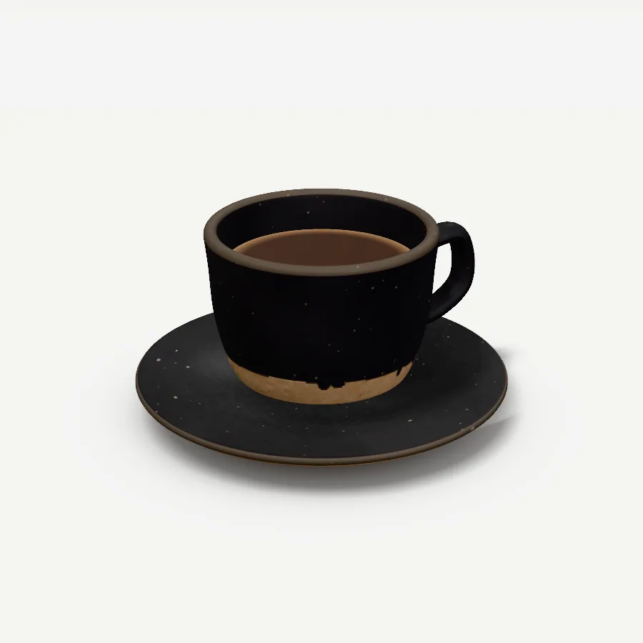 Doppio-Tasse 150 ml, Glasur Kohleschwarz