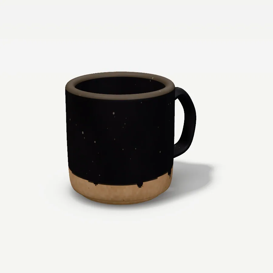 Espressobecher 120 ml, Glasur Kohleschwarz