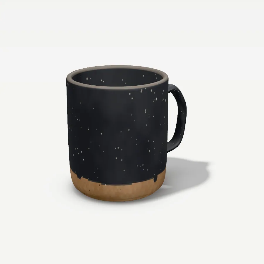 Jumbotasse 500 ml, Glasur Graphit gesprenkelt