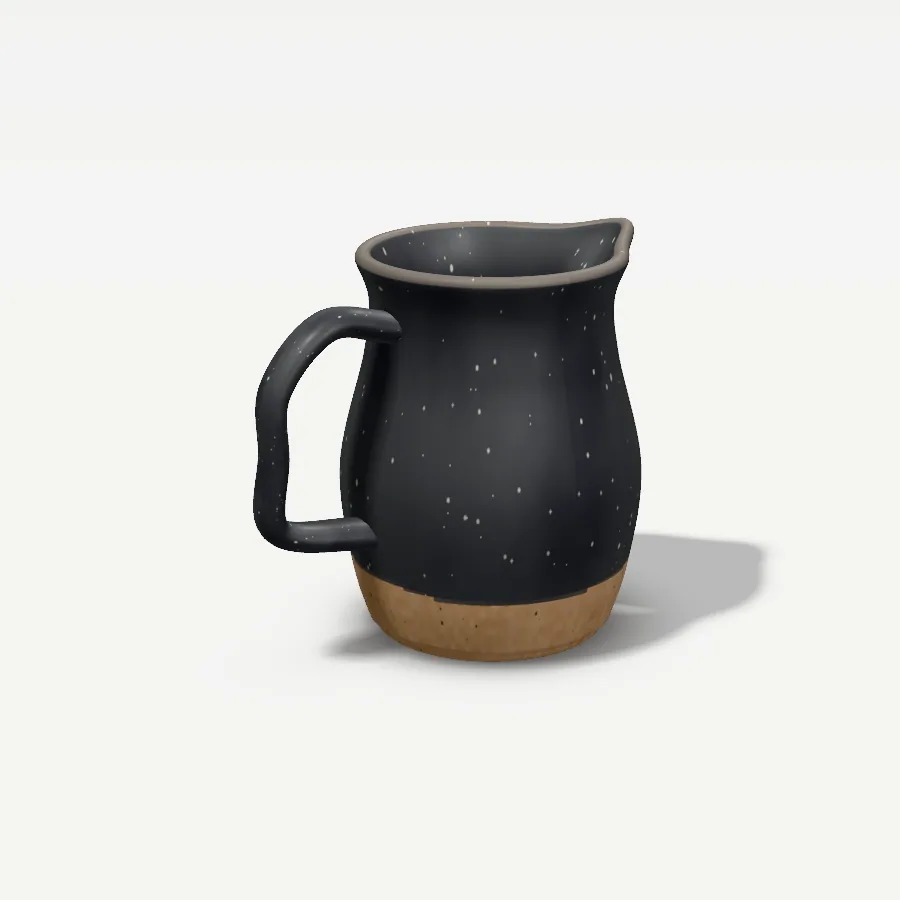 Kaffeekanne 600 ml, Glasur Graphit gesprenkelt