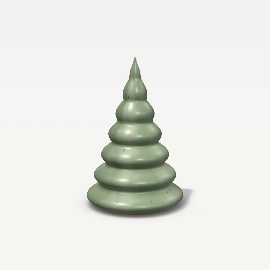 Keramik-Tannenbaum 24 cm, Glasur Salbeigrün