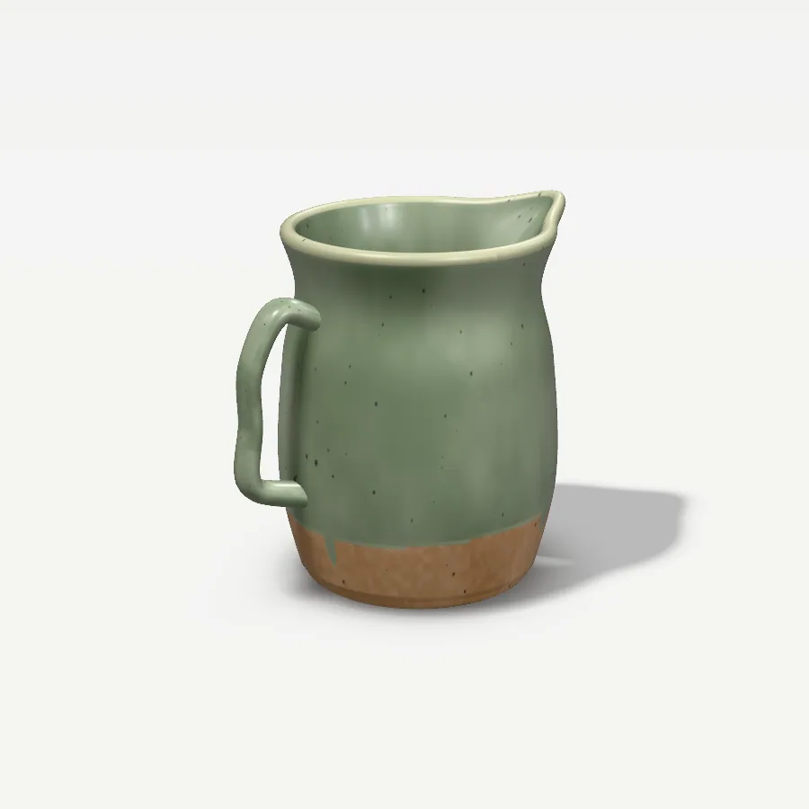 Milchkanne 400 ml, Glasur Salbeigrün