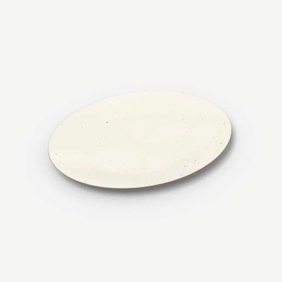 Ovale Servierplatte 32 cm, Glasur Milchweiß