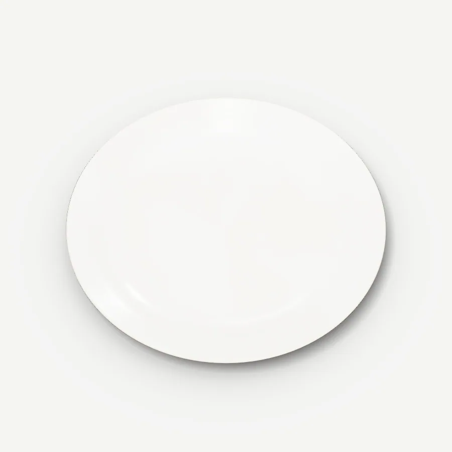 Porzellan-Dessertteller 19 cm, Glasur Porzellanweiß