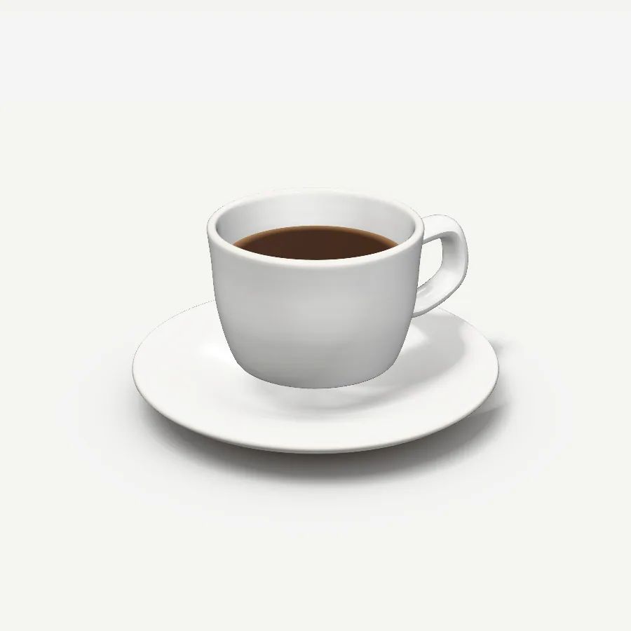 Porzellan-Espressotasse 90 ml, Glasur Porzellanweiß
