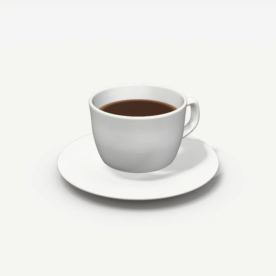 Porzellan-Kaffeetasse 200 ml, Glasur Porzellanweiß
