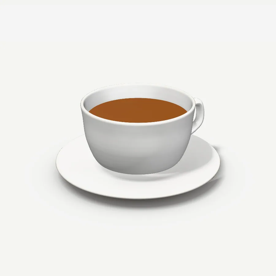 Porzellan-Teetasse 250 ml, Glasur Porzellanweiß