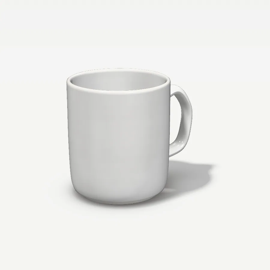 Porzellanbecher 300 ml, Glasur Porzellanweiß