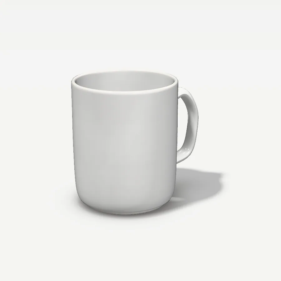 Porzellanbecher 400 ml, Glasur Porzellanweiß