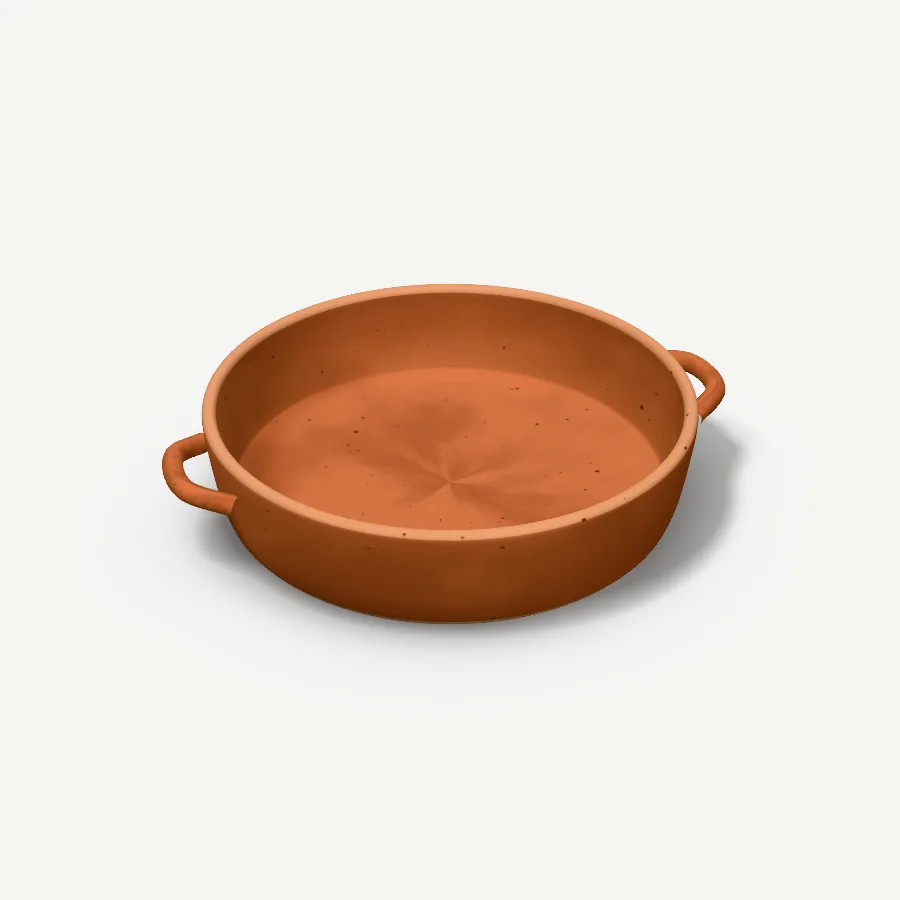 Runde Auflaufform 24 cm, Glasur Terrakotta