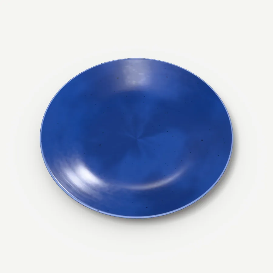 Runde Servierplatte 30 cm, Glasur Kobaltblau
