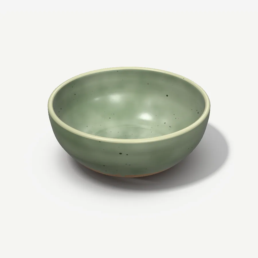 Servierschüssel 18 cm, Glasur Salbeigrün