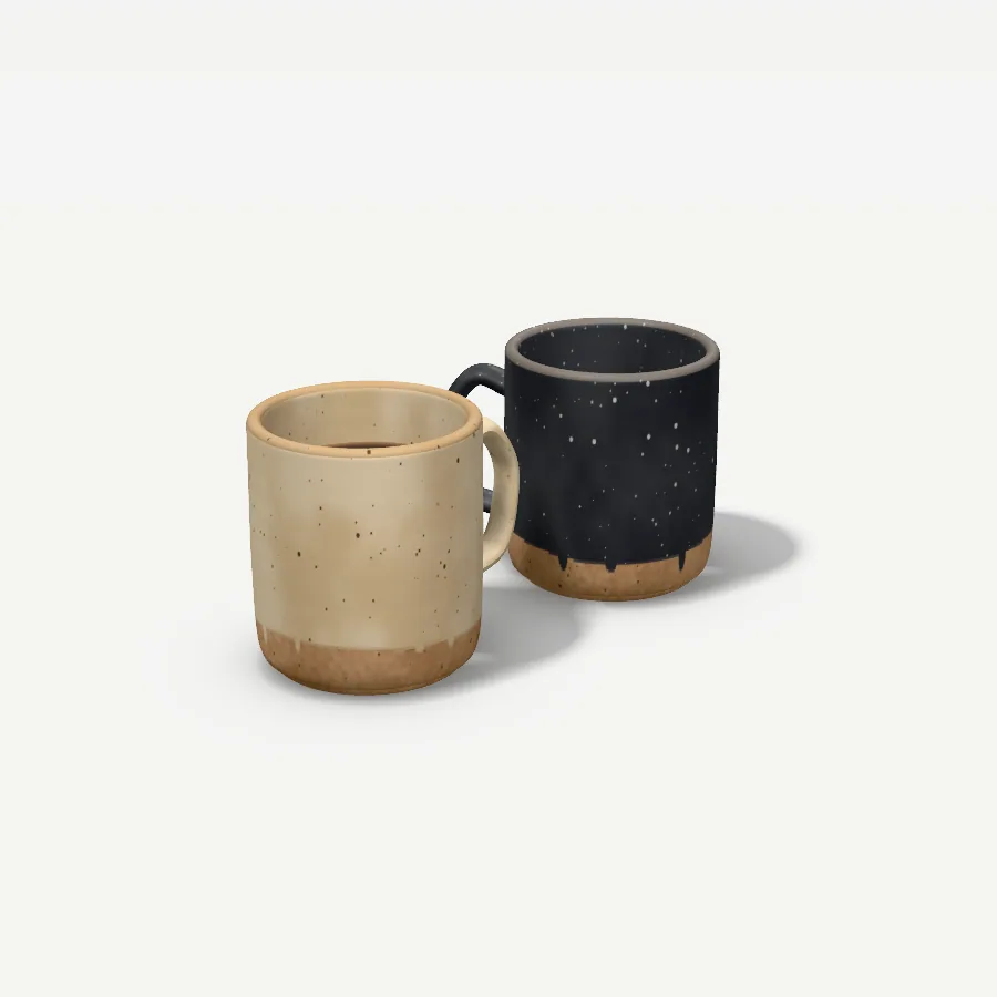 Set „Morgenkaffee für zwei“, Glasur Sandmatt