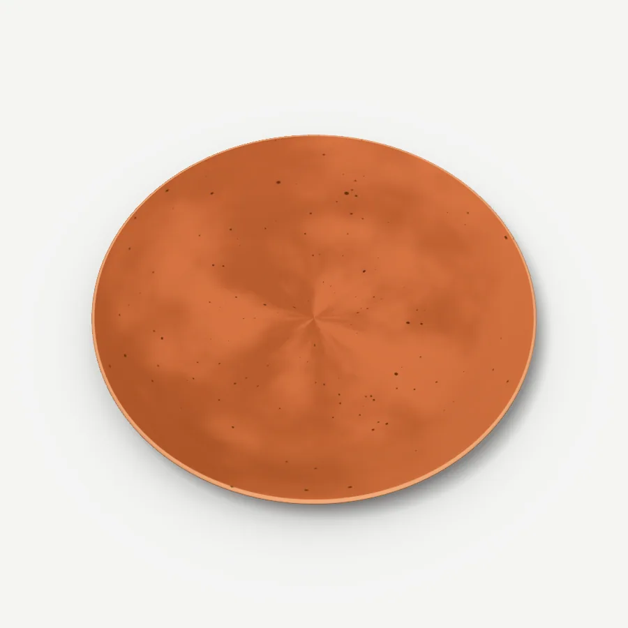 Speiseteller Terrakotta 26 cm, Glasur Terrakotta