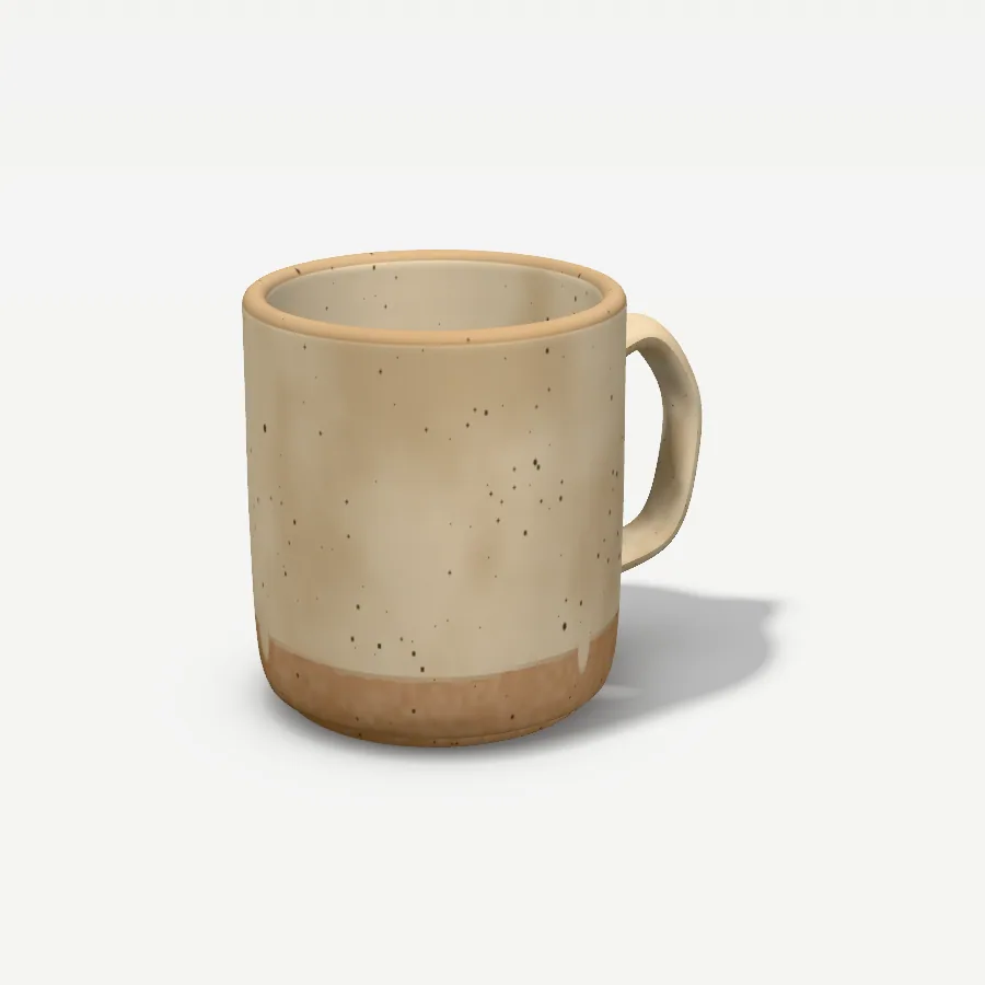 Flat-White-Tasse 220 ml, 24er-Paket, Glasur Sandmatt
