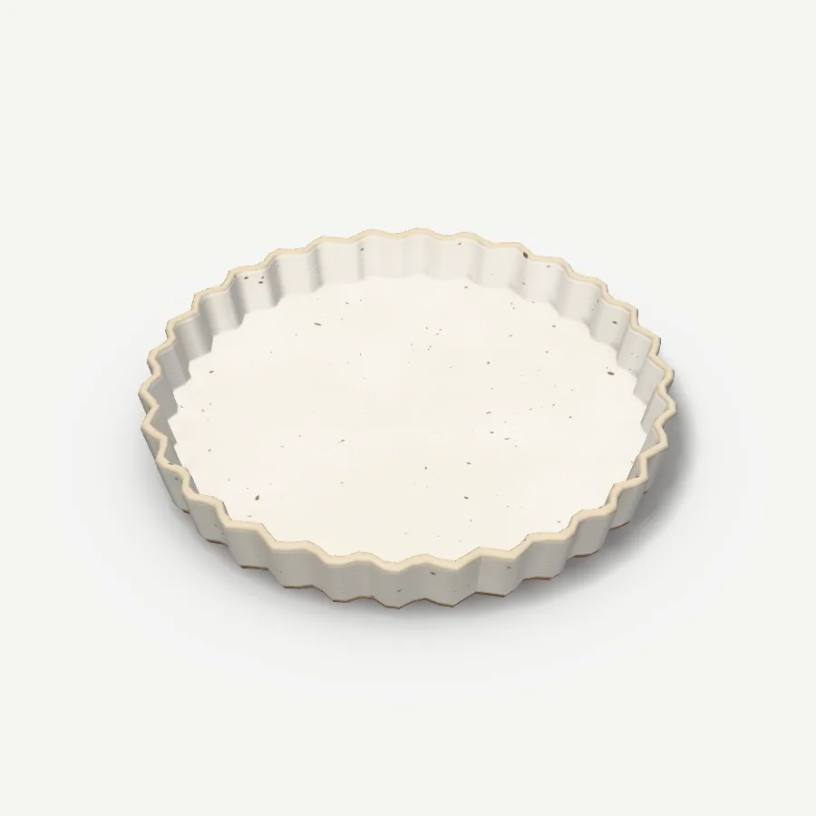 Tarte- und Quicheform 28 cm, Glasur Milchweiß