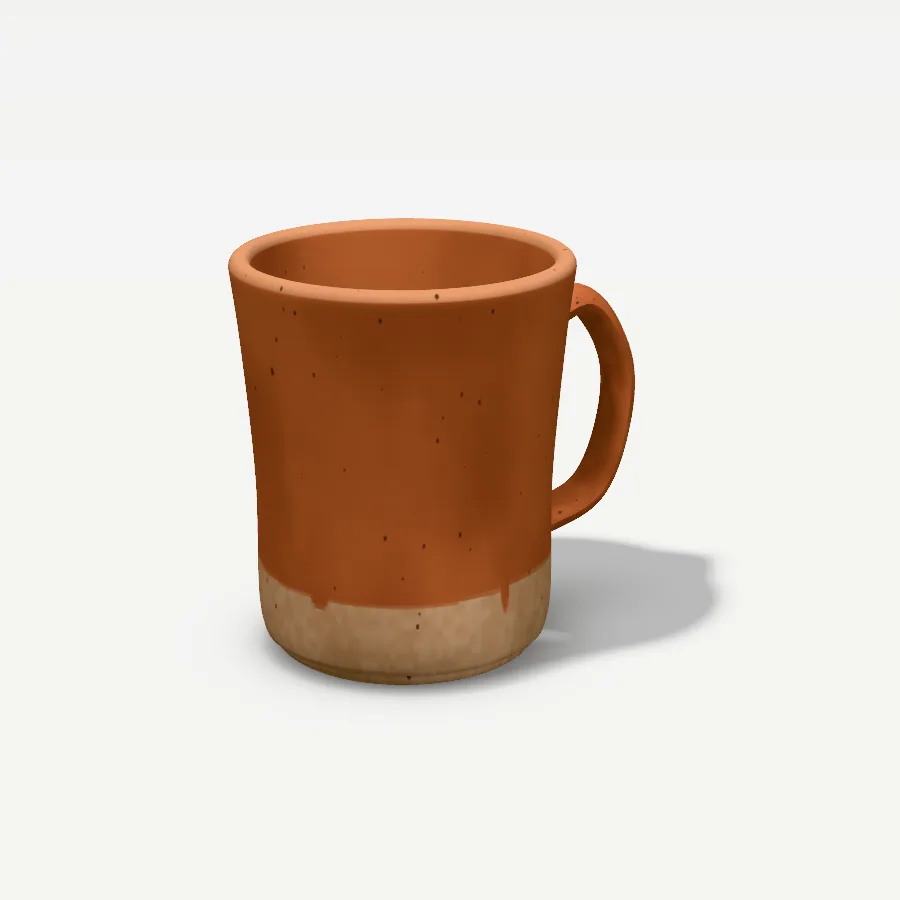 Tasse Ufer 350 ml, Glasur Terrakotta