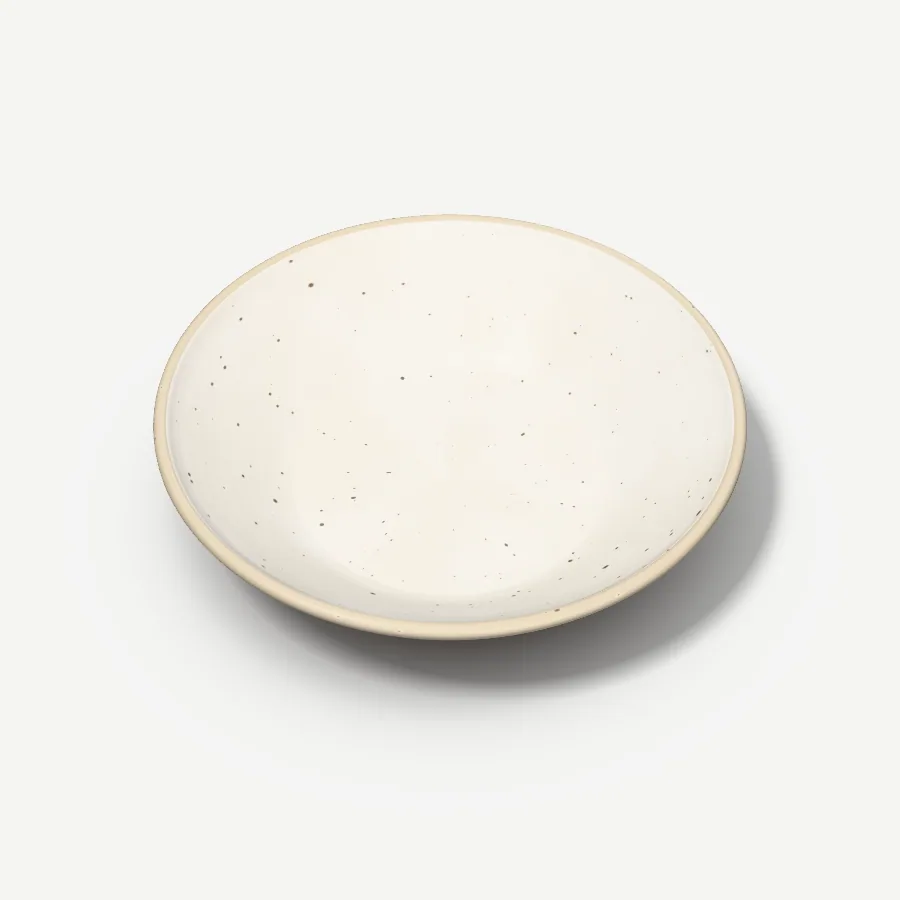 Tiefer Teller 22 cm, Glasur Milchweiß