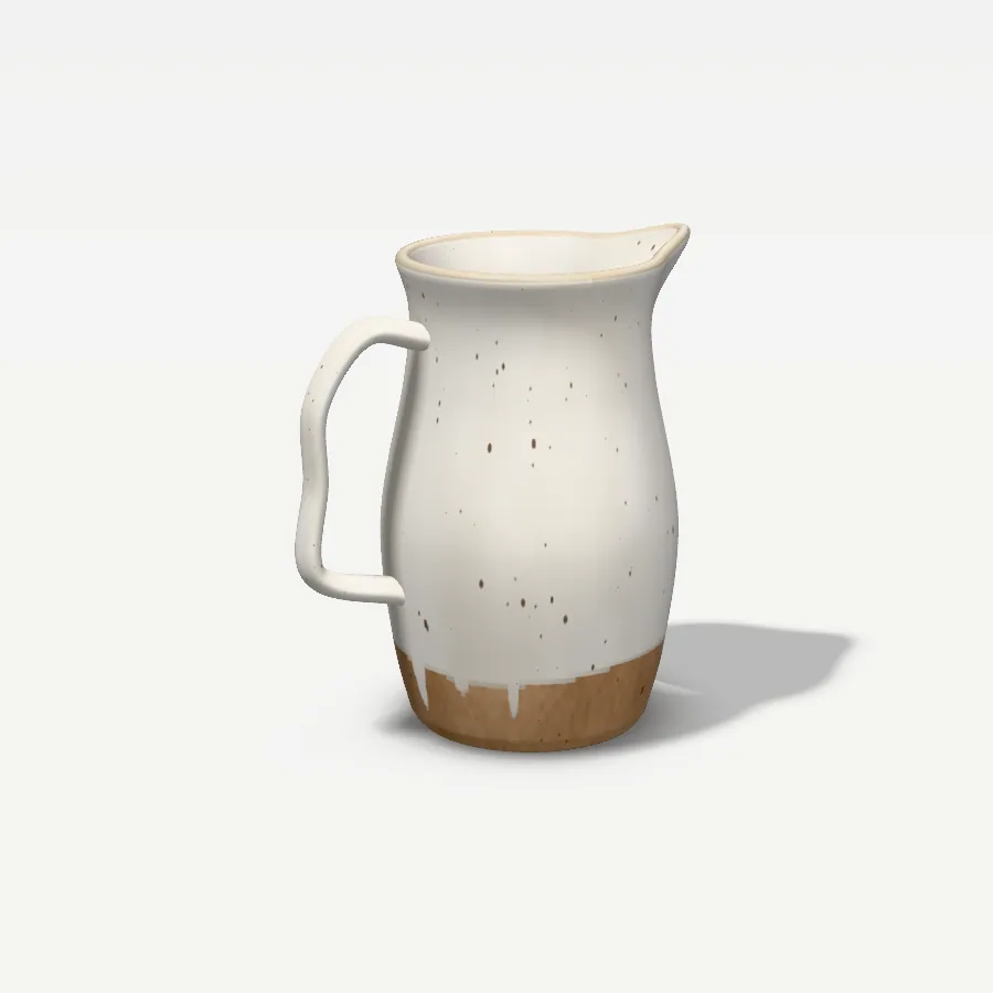 Wasserkrug 1 l, Glasur Milchweiß