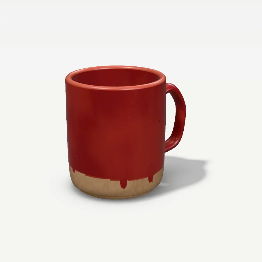 Weihnachtstasse 350 ml, Glasur Kirschrot