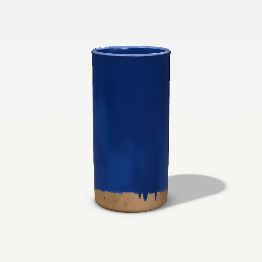 Zylindervase 20 cm, Glasur Kobaltblau